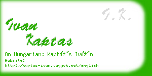 ivan kaptas business card